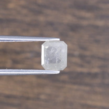 0.73 CT Emerald Shape Polished Grey Diamond For Engagement Ring - JayKrishna Diamond