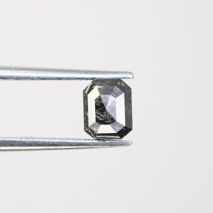 0.88 CT Salt And Pepper Emerald Cut Natural Diamond For Engagement Ring - JayKrishna Diamond