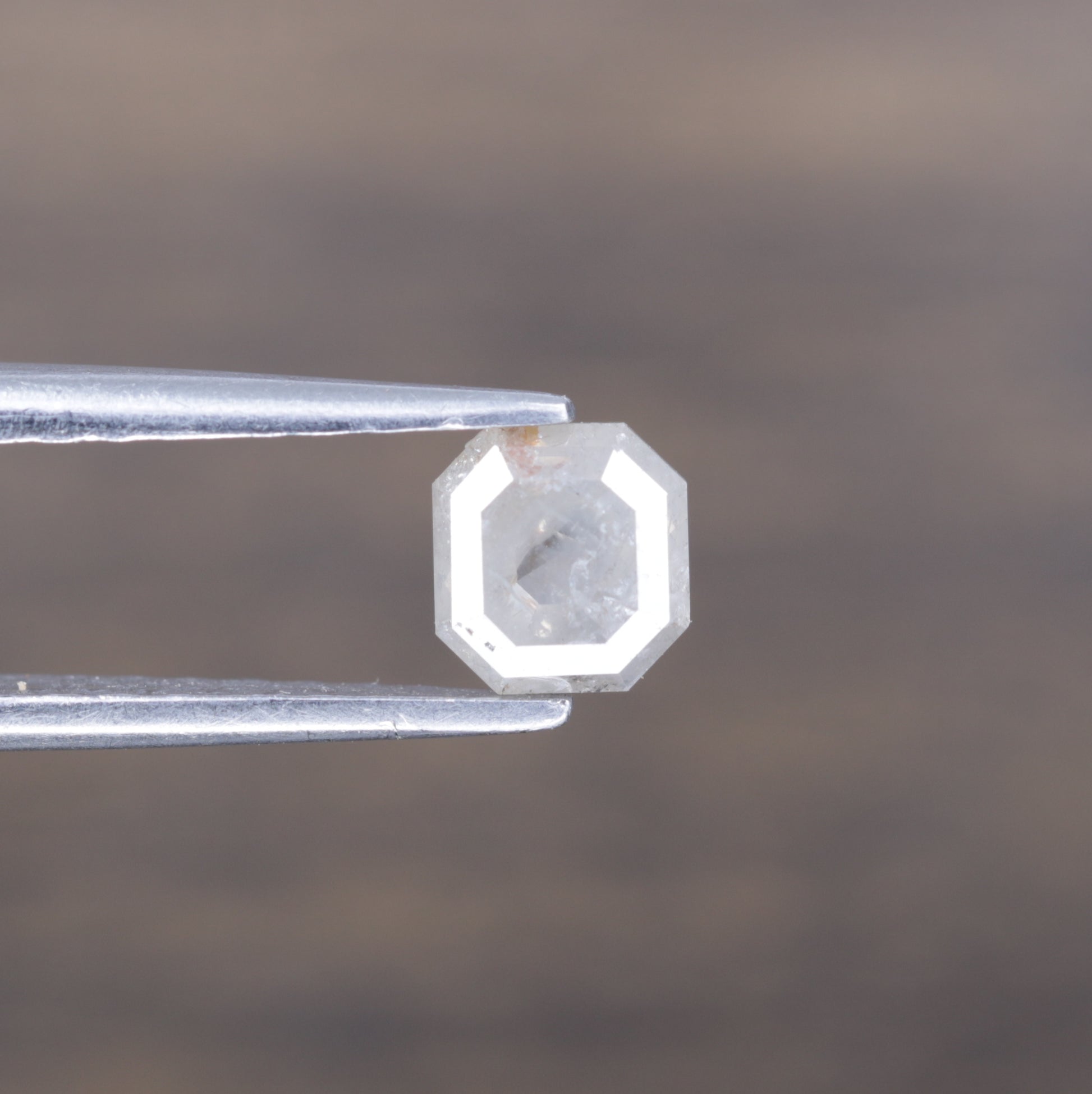 0.66 CT Unique Asscher Shape Natural Grey Diamond for Promise Ring - Distinctive Gemstone for Custom Jewelry Designs - JayKrishna Diamond