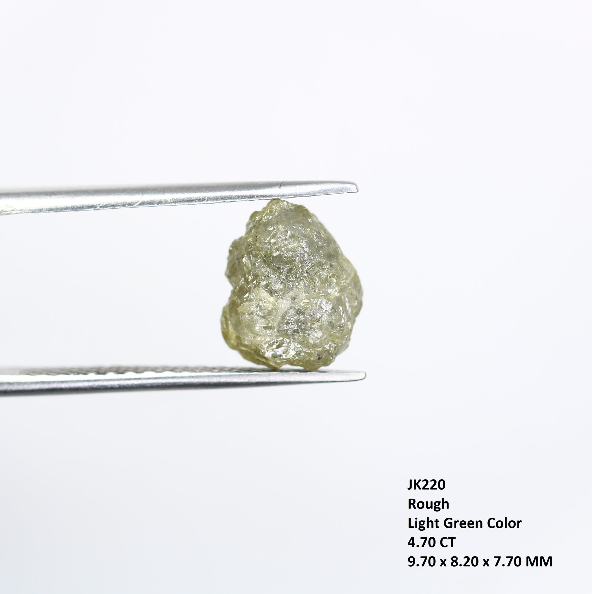 4.70 CT Light Green Rough Uncut Diamond For Engagement Ring - JayKrishna Diamond
