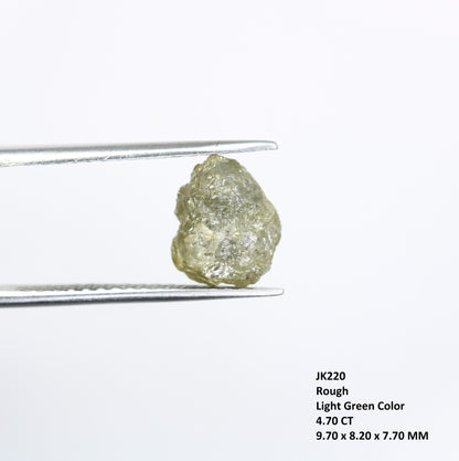 4.70 CT Light Green Rough Uncut Diamond For Engagement Ring - JayKrishna Diamond