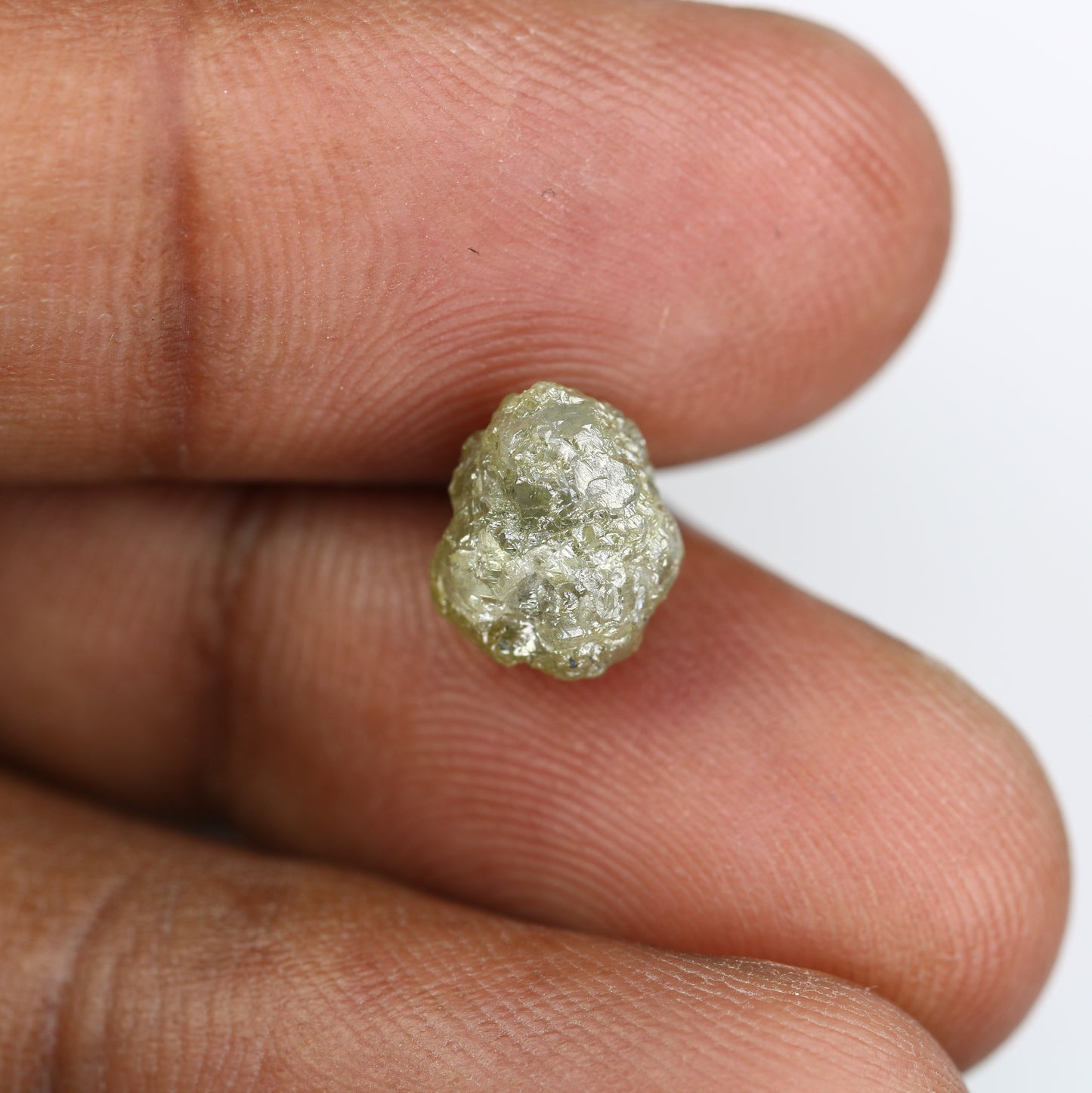 4.70 CT Light Green Rough Uncut Diamond For Engagement Ring - JayKrishna Diamond