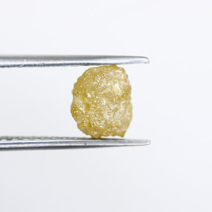 2.50 CT Light Yellow Rough Irregular Cut Raw Diamond For Engagement Ring - JayKrishna Diamond