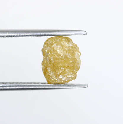 2.50 CT Light Yellow Rough Irregular Cut Raw Diamond For Engagement Ring - JayKrishna Diamond