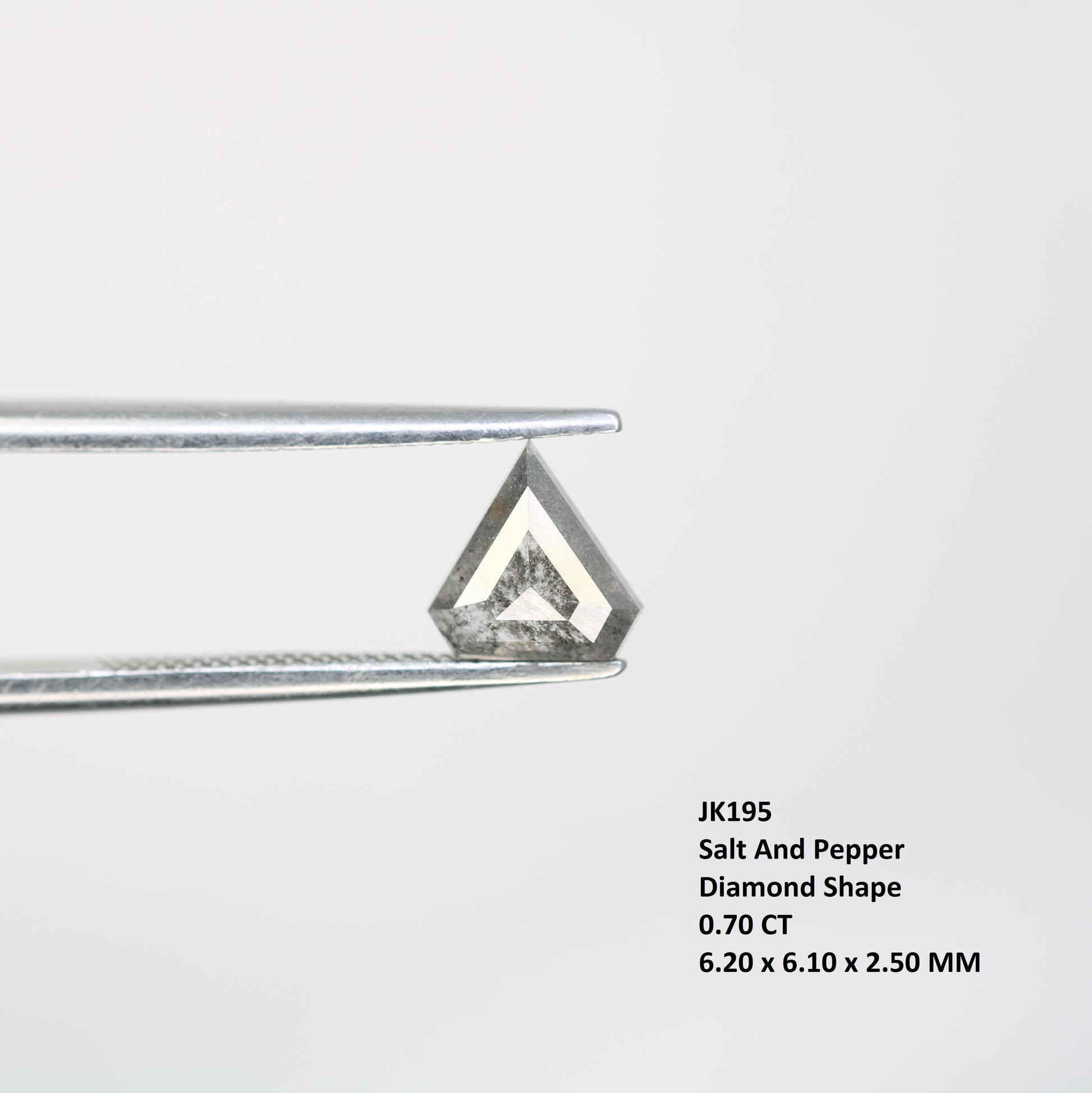 0.70 CT Diamond Cut Salt And Pepper Loose Diamond For Engagement Ring - JayKrishna Diamond