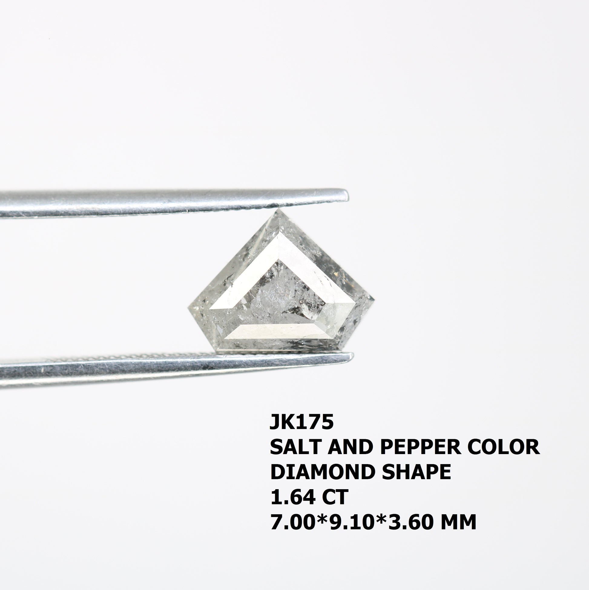 1.64 CT Diamond Cut Salt And Pepper Diamond For Engagement Ring - JayKrishna Diamond