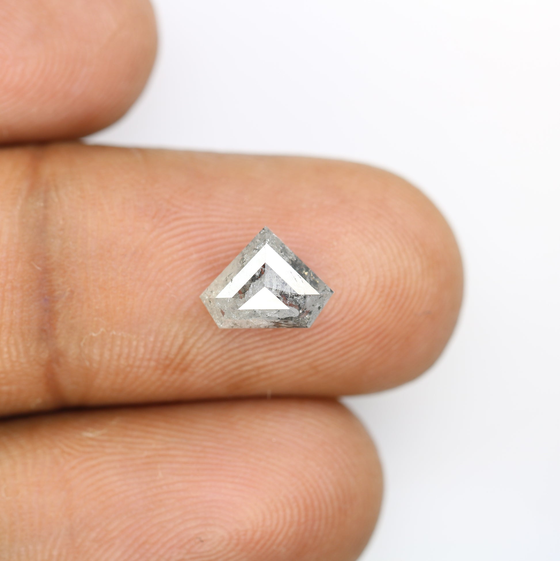 1.64 CT Diamond Cut Salt And Pepper Diamond For Engagement Ring - JayKrishna Diamond