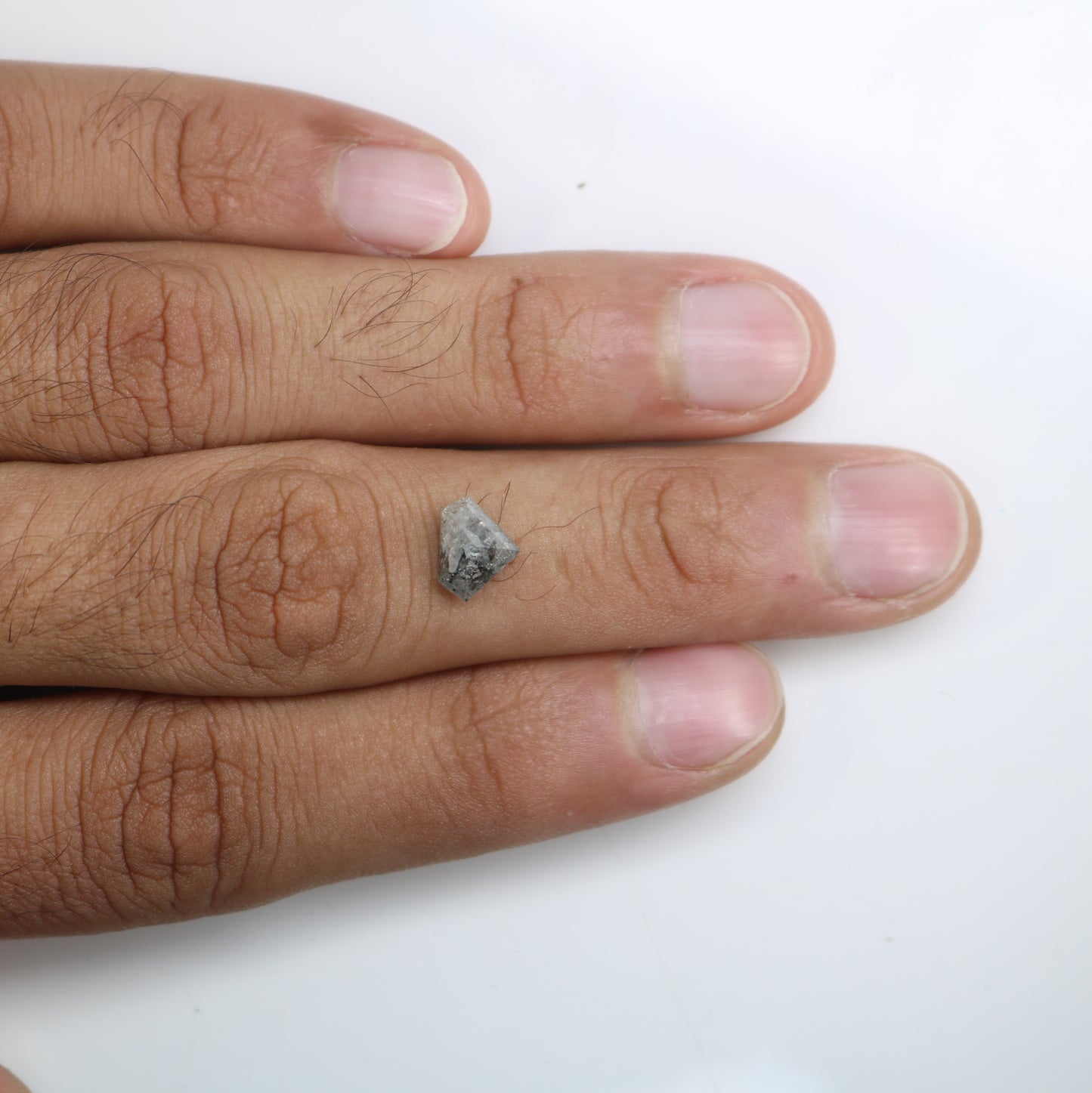 1.64 CT Diamond Cut Salt And Pepper Diamond For Engagement Ring - JayKrishna Diamond