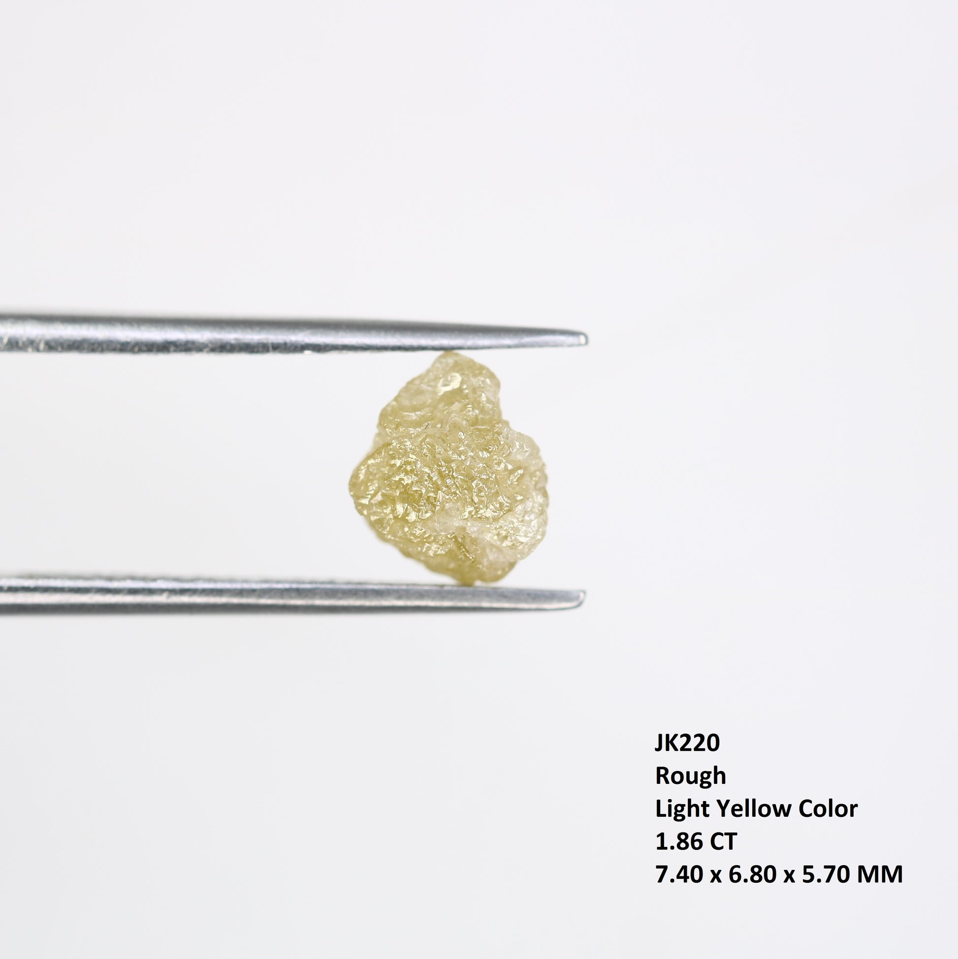 1.86 CT Raw Irregular Cut Light Yellow Rough Diamond For Engagement Ring - JayKrishna Diamond