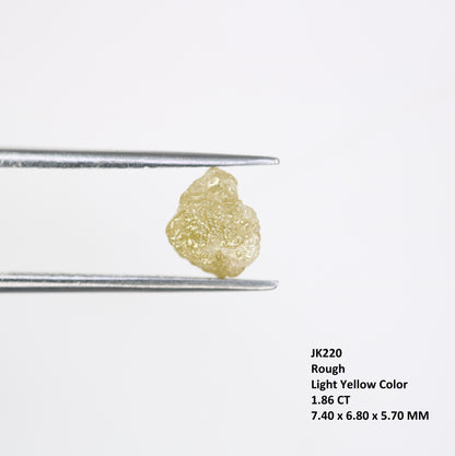 1.86 CT Raw Irregular Cut Light Yellow Rough Diamond For Engagement Ring - JayKrishna Diamond