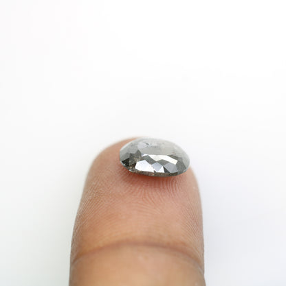 2.67 CT Oval Shape Salt And Pepper Natural Diamond For Engagement Ring - JayKrishna Diamond
