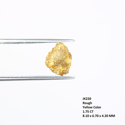 1.75 CT Rough Yellow Irregular Cut Raw Diamond For Engagement Ring - JayKrishna Diamond