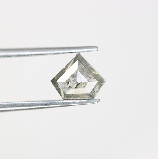 1.16 CT Diamond Shape Salt And Pepper Diamond For Engagement Ring - JayKrishna Diamond