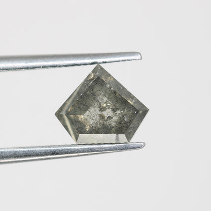 1.16 CT Diamond Shape Salt And Pepper Diamond For Engagement Ring - JayKrishna Diamond