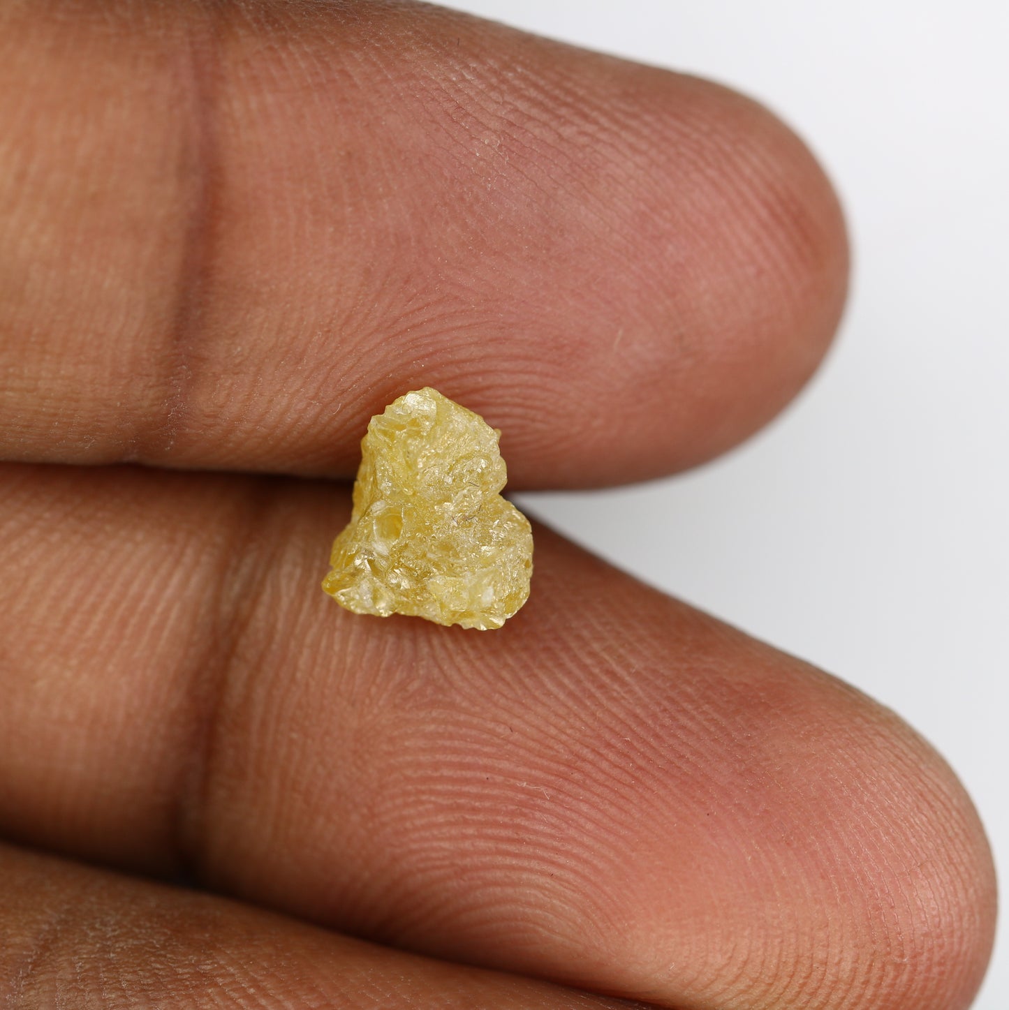 2.05 CT Raw Rough Yellow Irregular Cut Diamond For Engagement Ring - JayKrishna Diamond