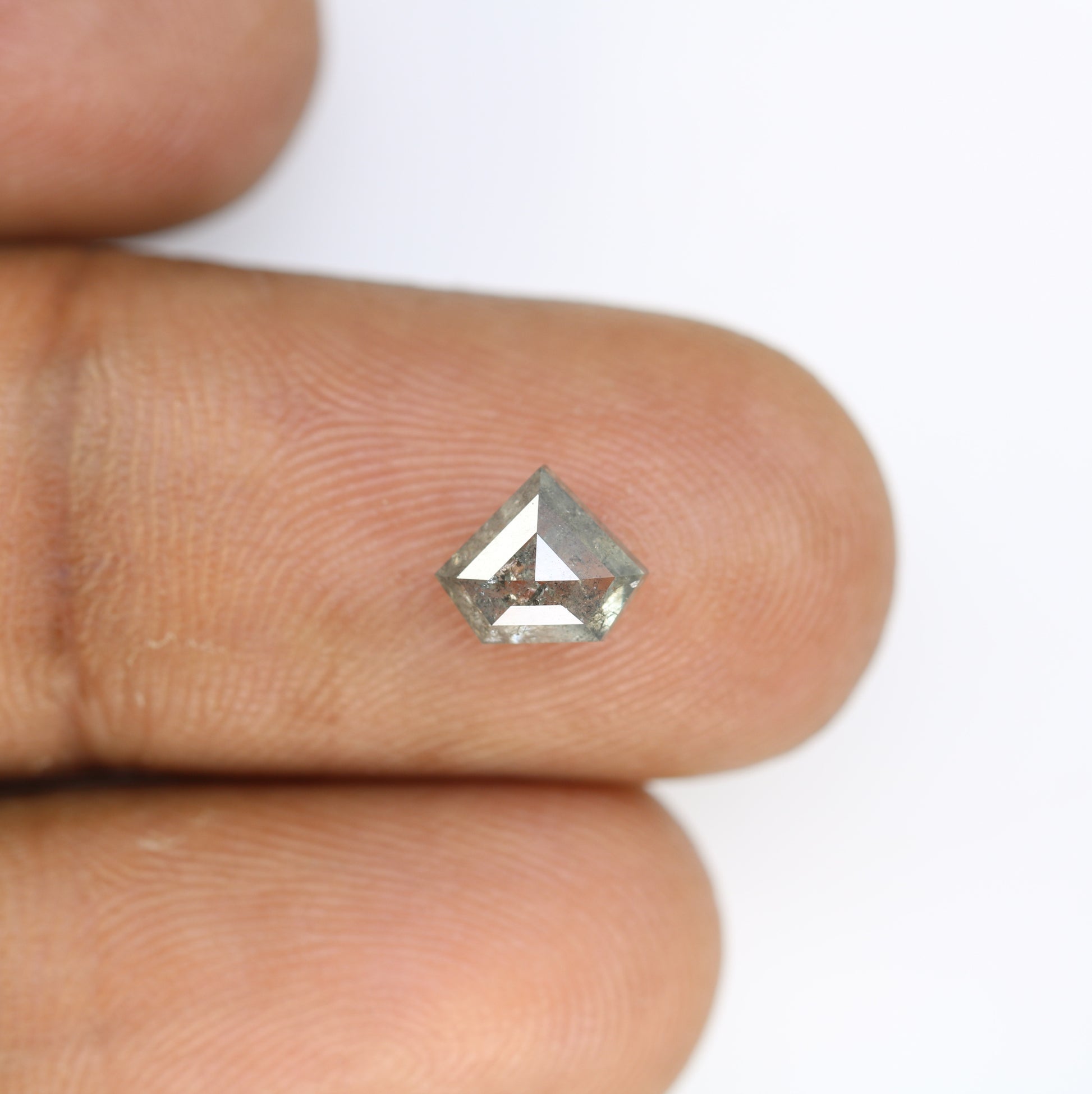 1.16 CT Diamond Shape Salt And Pepper Diamond For Engagement Ring - JayKrishna Diamond