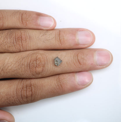 1.16 CT Diamond Shape Salt And Pepper Diamond For Engagement Ring - JayKrishna Diamond