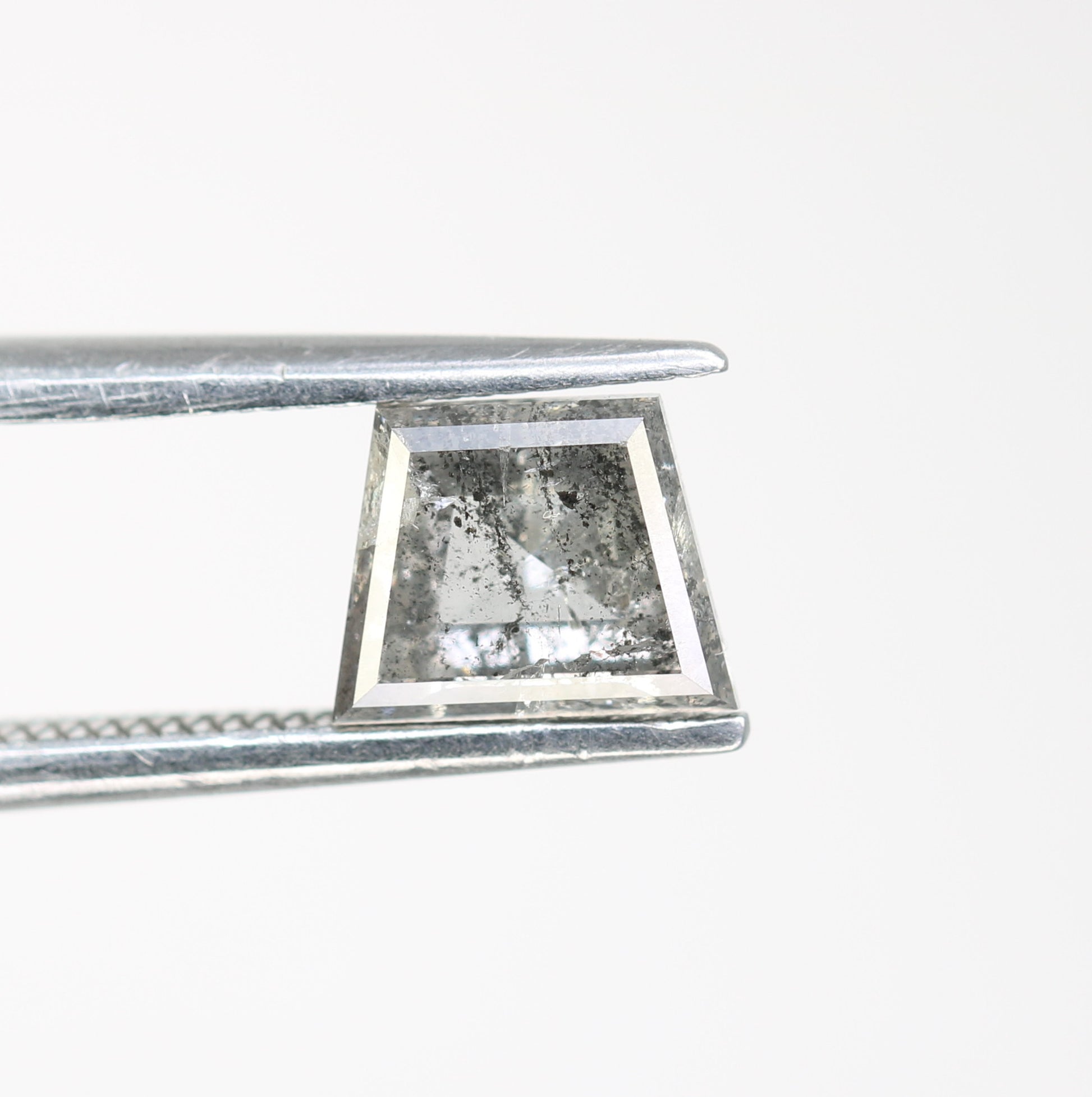 1.12 CT Salt And Pepper Geometric Shape Diamond For Engagement Ring - JayKrishna Diamond