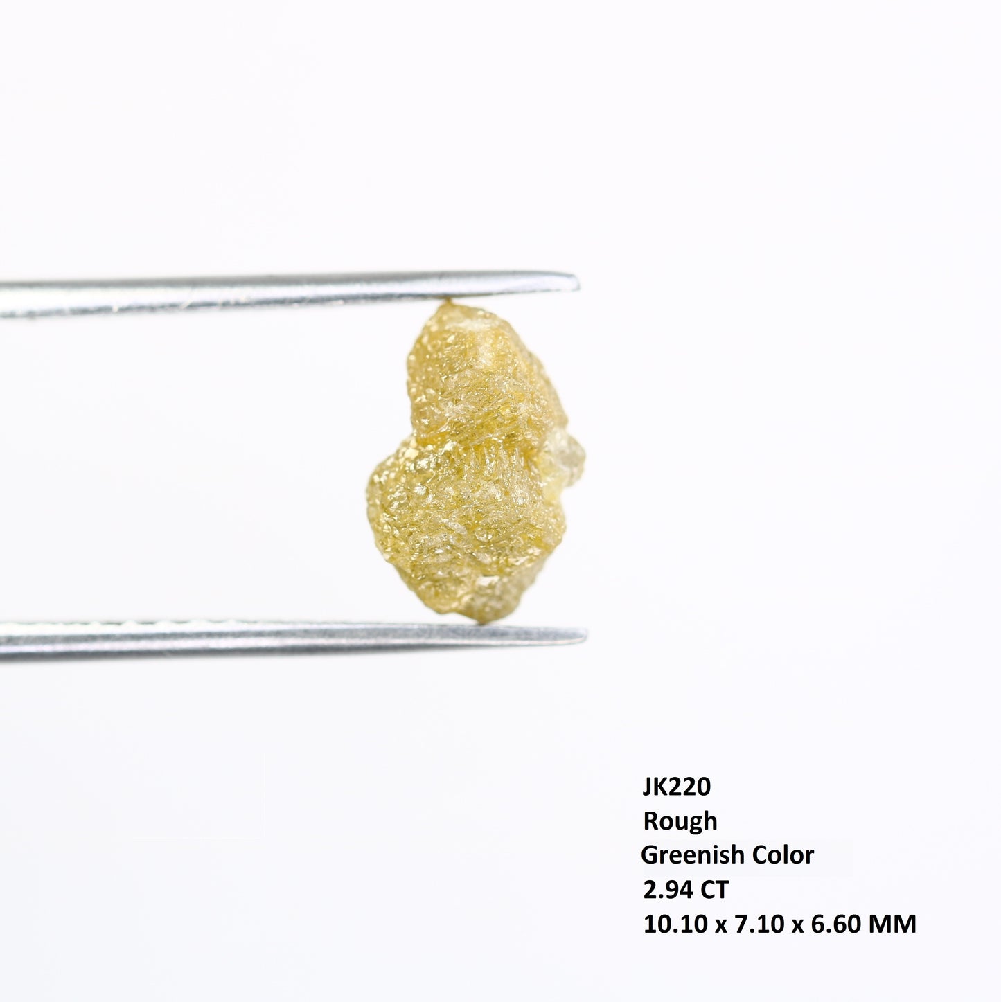 2.94 CT Rough Uncut Green Diamond For Engagement Ring - JayKrishna Diamond