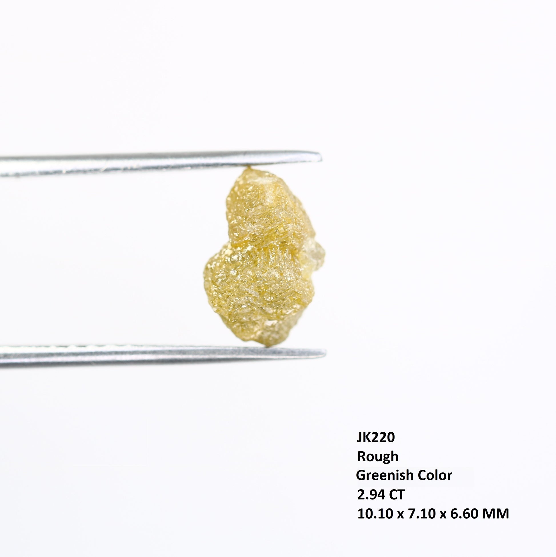 2.94 CT Rough Uncut Green Diamond For Engagement Ring - JayKrishna Diamond