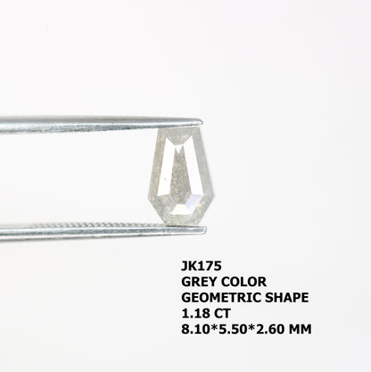 1.18 CT Grey Geometric Shape Diamond For Engagement Ring - JayKrishna Diamond
