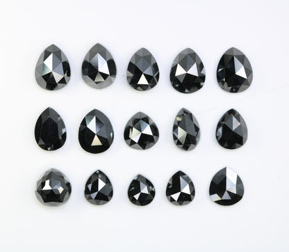 0.59 CT to 1.53 CT Loose Black Pear-Shaped Natural Diamond – Bold Gem for Custom Engagement Rings - JayKrishna Diamond