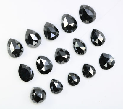 0.59 CT to 1.53 CT Loose Black Pear-Shaped Natural Diamond – Bold Gem for Custom Engagement Rings - JayKrishna Diamond