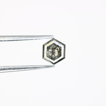 0.58 CT Hexagon-Shaped Salt and Pepper Diamond – Elegant Loose Gem for Unique Proposal Rings - JayKrishna Diamond