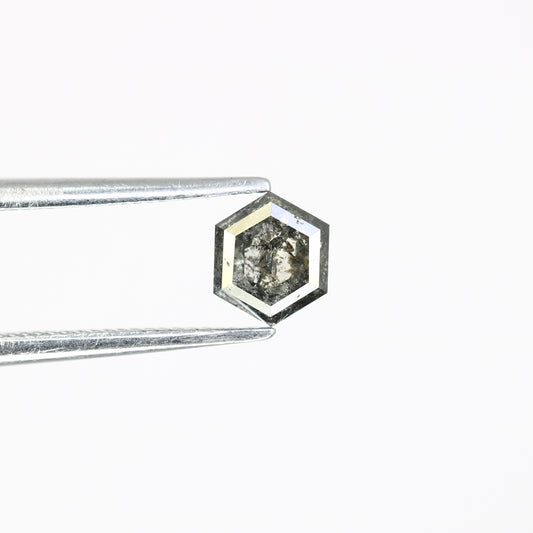 0.58 CT Hexagon-Shaped Salt and Pepper Diamond – Elegant Loose Gem for Unique Proposal Rings - JayKrishna Diamond