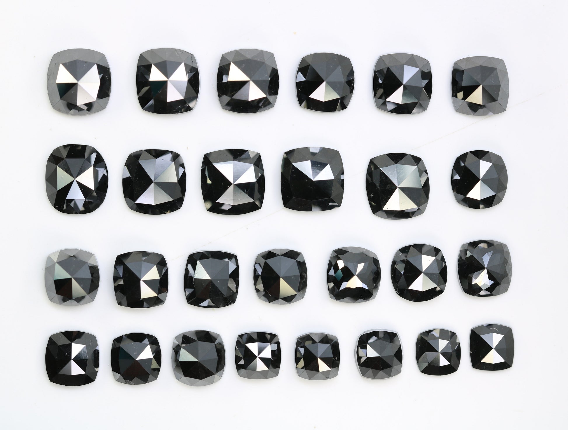 0.49 CT 1.92 CT Cushion Shape Natural Black Diamond For Engagement Ring - JayKrishna Diamond