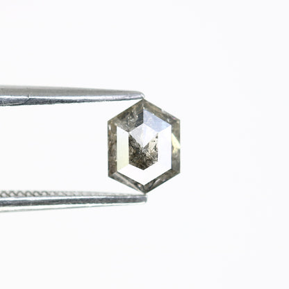 0.72 CT Salt And Pepper Elongated Hexagon Shape Natural Diamond For Engagement Ring - JayKrishna Diamond