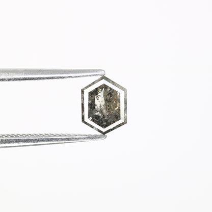 0.72 CT Salt And Pepper Elongated Hexagon Shape Natural Diamond For Engagement Ring - JayKrishna Diamond
