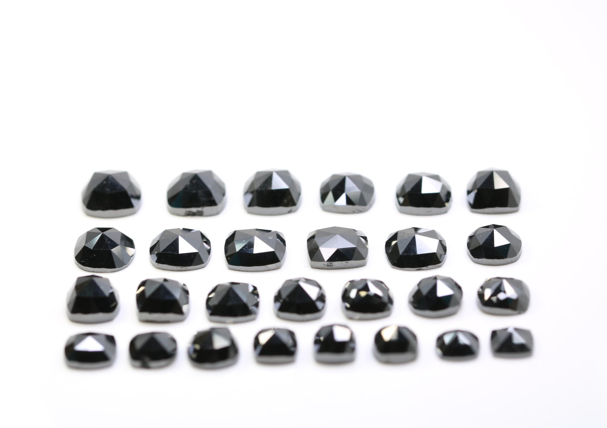 0.49 CT 1.92 CT Cushion Shape Natural Black Diamond For Engagement Ring - JayKrishna Diamond