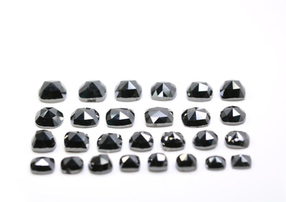 0.49 CT 1.92 CT Cushion Shape Natural Black Diamond For Engagement Ring - JayKrishna Diamond