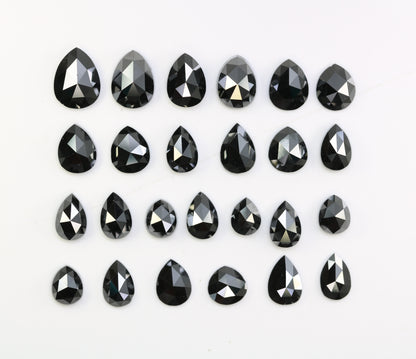 0.30 CT to 1.16 CT Pear Cut Black Diamond – Ideal for Engagement Rings | Elegant Black Pear Shape Diamonds - JayKrishna Diamond