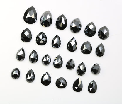 0.30 CT to 1.16 CT Pear Cut Black Diamond – Ideal for Engagement Rings | Elegant Black Pear Shape Diamonds - JayKrishna Diamond