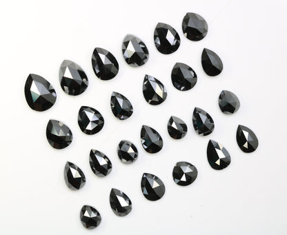 0.30 CT to 1.16 CT Pear Cut Black Diamond – Ideal for Engagement Rings | Elegant Black Pear Shape Diamonds - JayKrishna Diamond