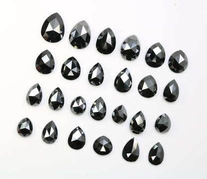 0.30 CT to 1.16 CT Pear Cut Black Diamond – Ideal for Engagement Rings | Elegant Black Pear Shape Diamonds - JayKrishna Diamond