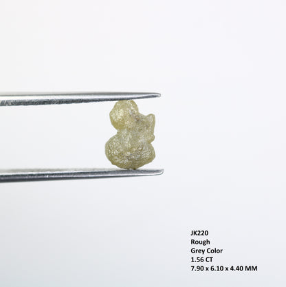 1.56 CT Uncut Grey Rough Diamond For Engagement Ring - JayKrishna Diamond