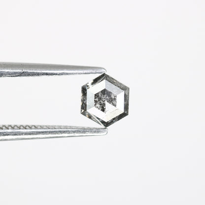 0.49 Ct 4.90 MM Loose Salt And Pepper Hexagon Shaped Diamond For Wedding Ring - JayKrishna Diamond