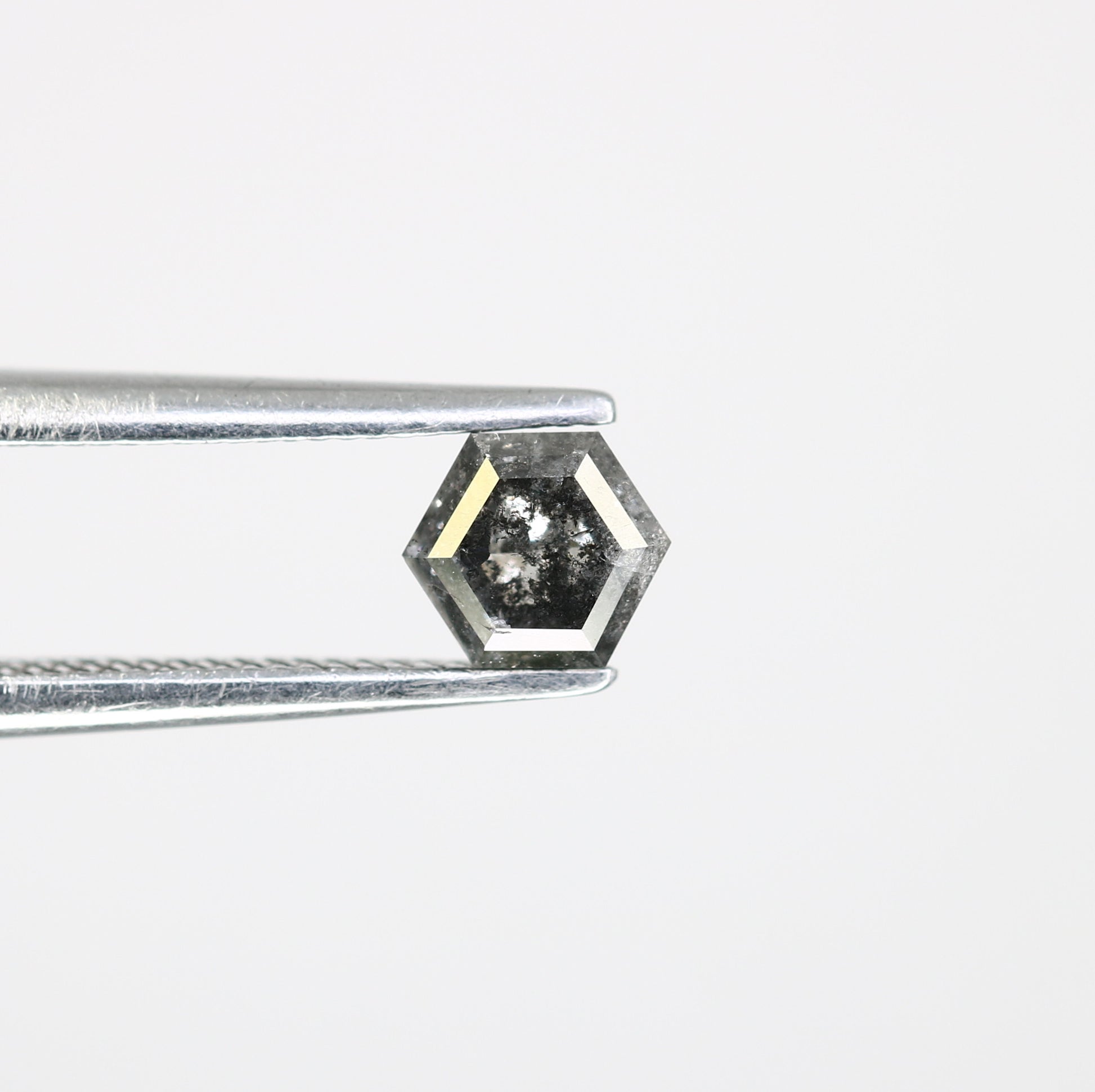0.49 Ct 4.90 MM Loose Salt And Pepper Hexagon Shaped Diamond For Wedding Ring - JayKrishna Diamond