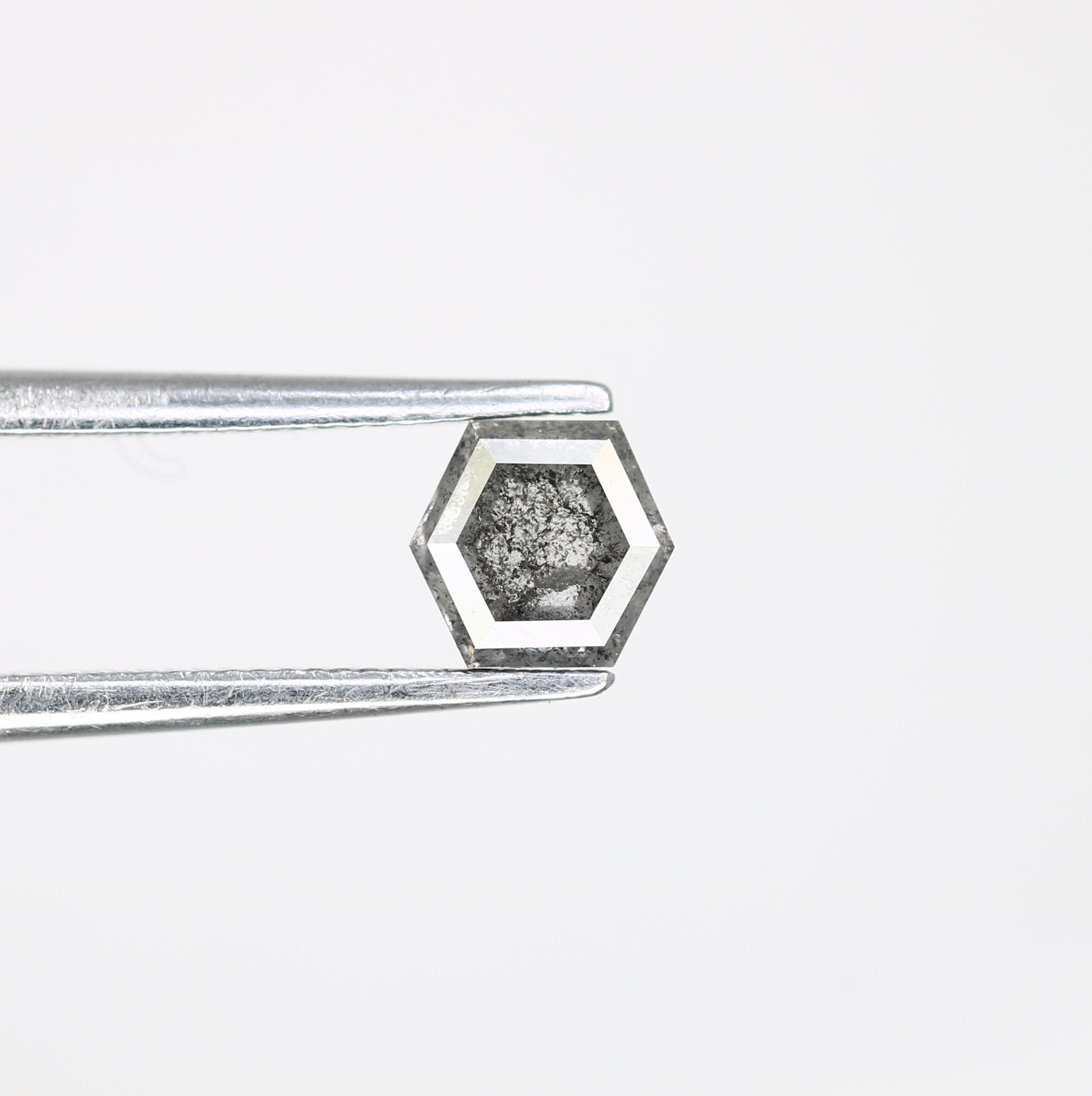 0.49 CT Salt And Pepper 4.60 MM Geometric Shape Diamond For Statement Ring - JayKrishna Diamond