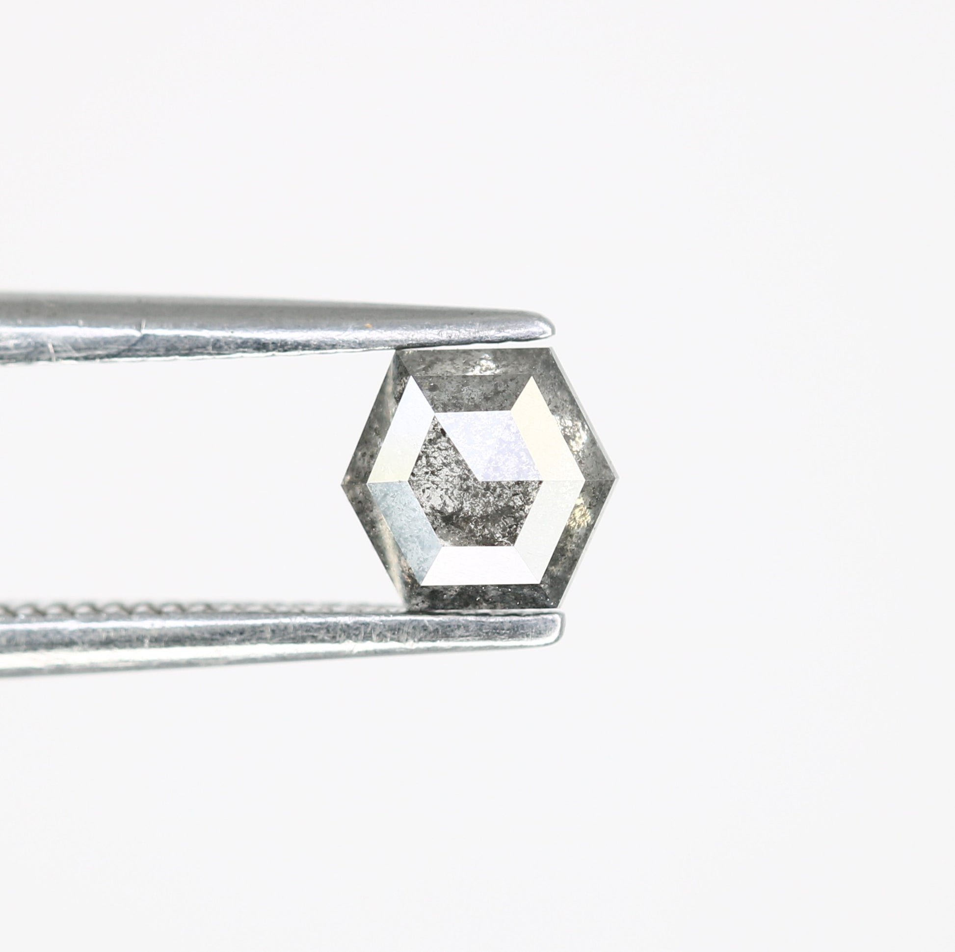 0.49 CT Salt And Pepper 4.60 MM Geometric Shape Diamond For Statement Ring - JayKrishna Diamond