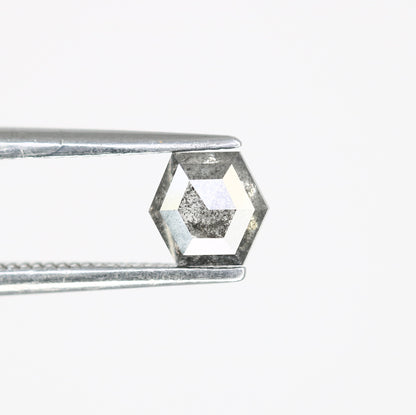 0.49 CT Salt And Pepper 4.60 MM Geometric Shape Diamond For Statement Ring - JayKrishna Diamond