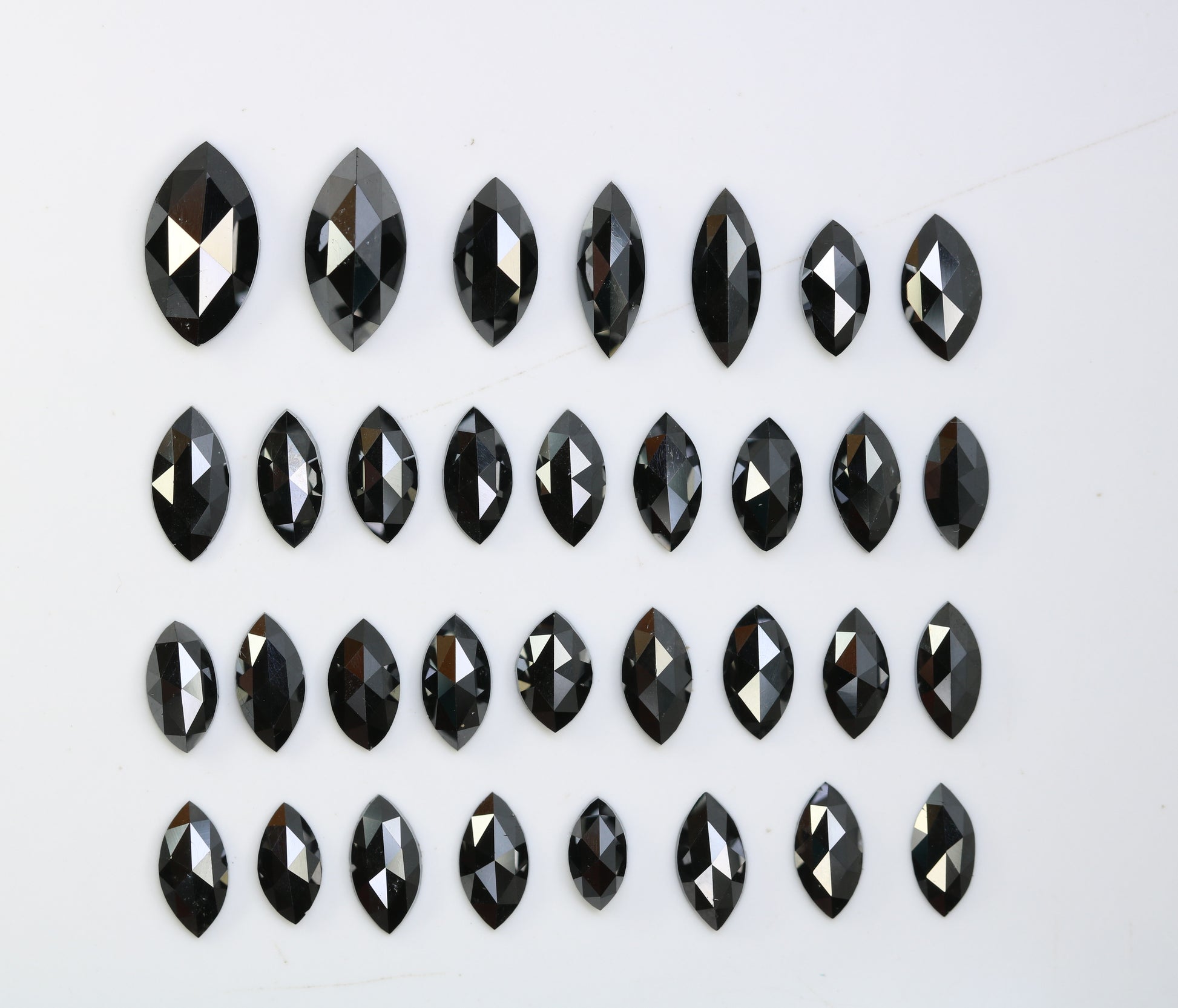 0.14 CT to 1.02 CT Natural Black Marquise Shape Loose Salt and Pepper Diamonds for Engagement Rings, Custom Jewelry, and Stylish Bracelets - JayKrishna Diamond
