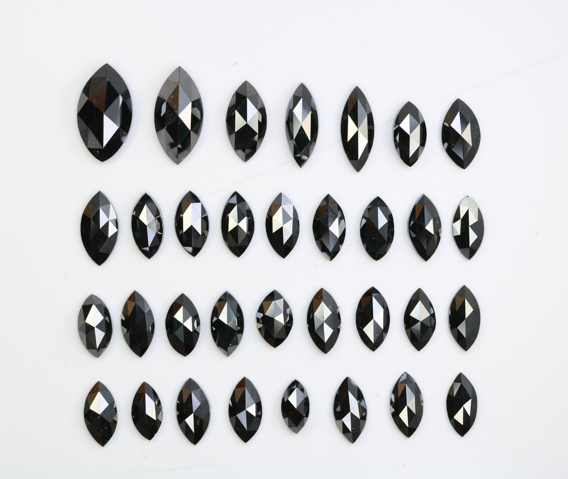 0.14 CT to 1.02 CT Natural Black Marquise Shape Loose Salt and Pepper Diamonds for Engagement Rings, Custom Jewelry, and Stylish Bracelets - JayKrishna Diamond