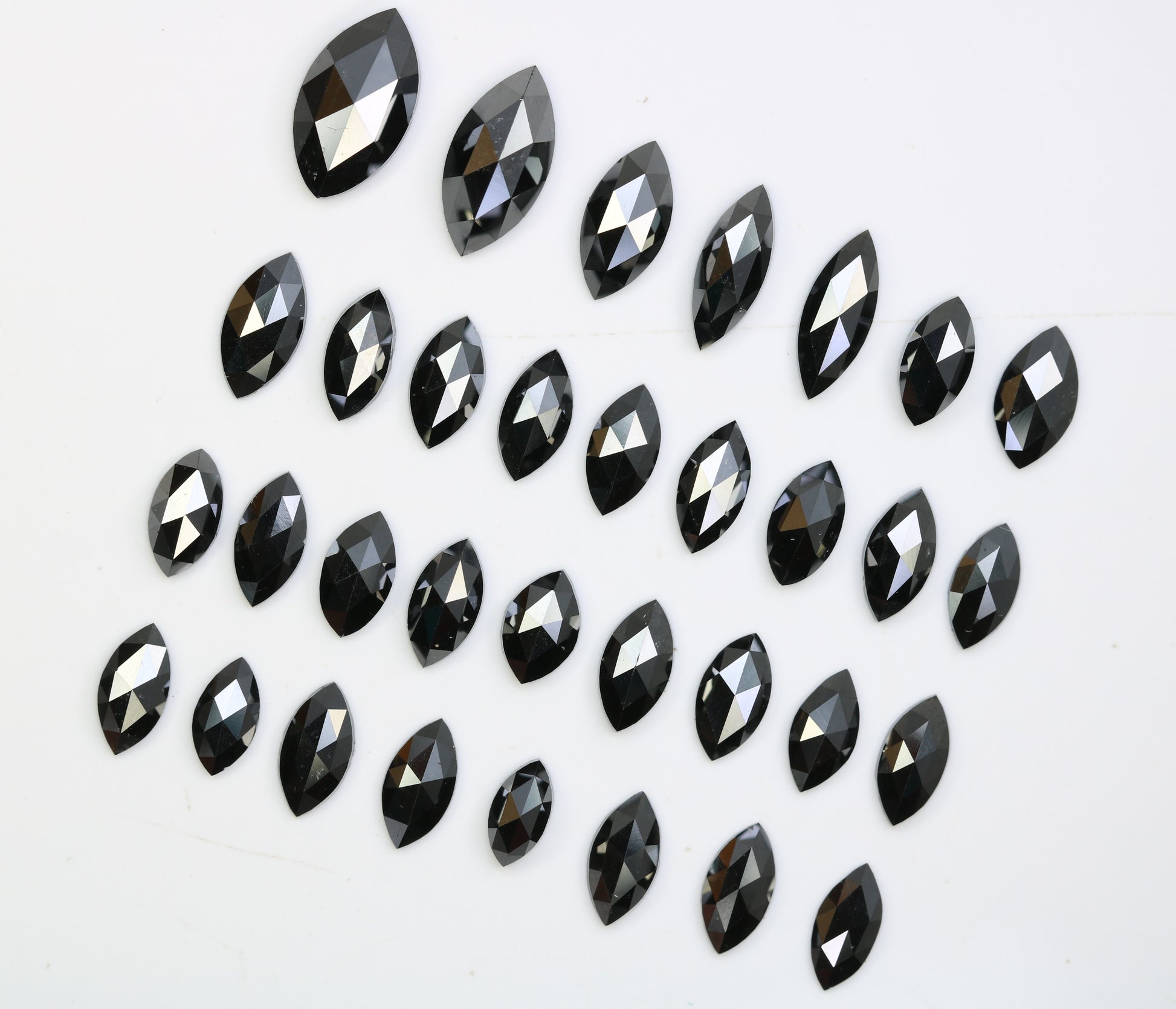 0.14 CT to 1.02 CT Natural Black Marquise Shape Loose Salt and Pepper Diamonds for Engagement Rings, Custom Jewelry, and Stylish Bracelets - JayKrishna Diamond