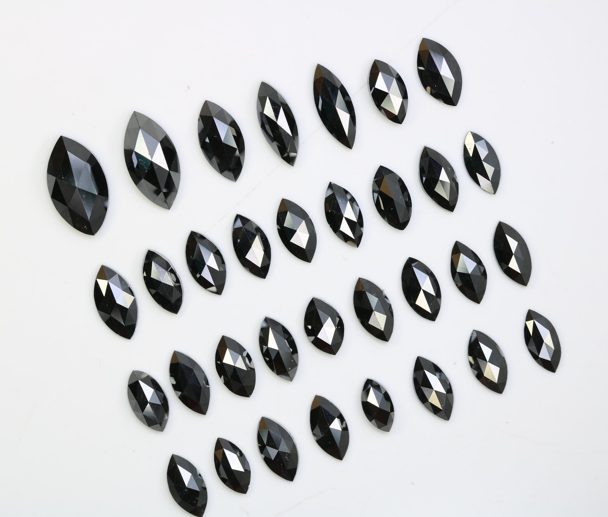 0.14 CT to 1.02 CT Natural Black Marquise Shape Loose Salt and Pepper Diamonds for Engagement Rings, Custom Jewelry, and Stylish Bracelets - JayKrishna Diamond