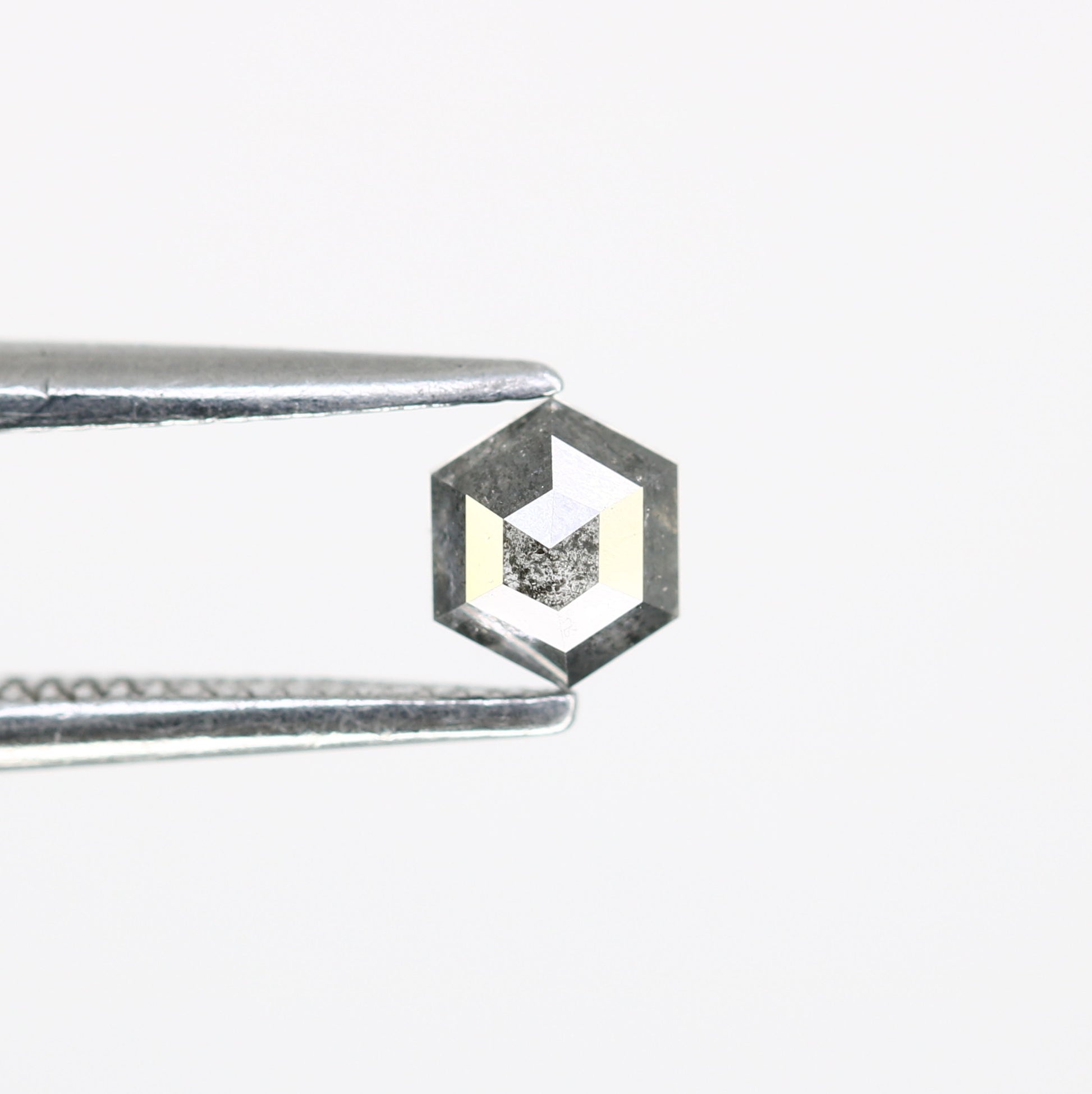 0.31 Carat Salt and Pepper 4.20 MM Hexagon Shape Diamond – Perfect for Proposal Rings | Unique Salt and Pepper Hexagon Diamond - JayKrishna Diamond