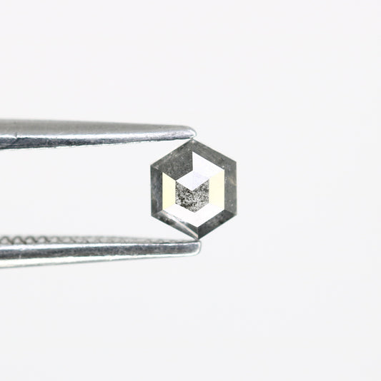 0.31 Carat Salt and Pepper 4.20 MM Hexagon Shape Diamond – Perfect for Proposal Rings | Unique Salt and Pepper Hexagon Diamond - JayKrishna Diamond